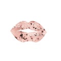 Illustration beautiful pink lips splash isolated watercolor